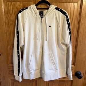 Nike Women’s Zip-Up Cream Sweater with Black Details